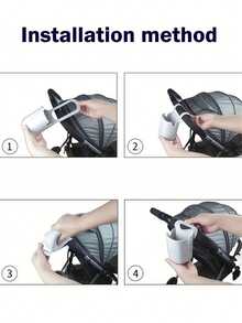 3件套杯架收纳袋，婴儿车杯架兼手机支架水壶架，适用于滑板车、自行车、轮椅、泳池扶手，多功能硅胶杯袋，自行车水杯架，杯架收纳袋