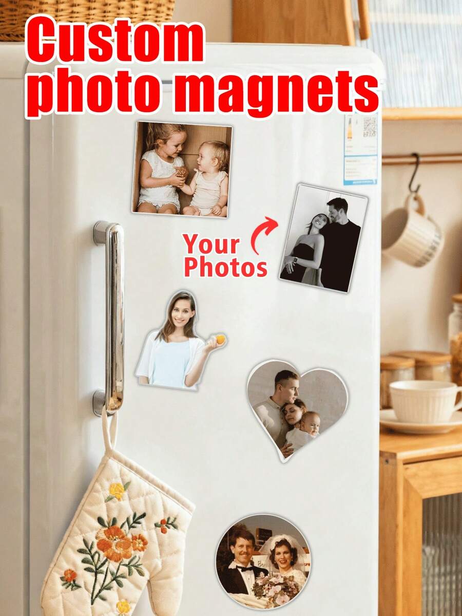 1/3/5pcs Customized Photo Acrylic Fridge Magnets, Personalized Photo Fridge Magnets. Size: 9cm, 6 Shapes/Styles. Customized Photo Acrylic Fridge Magnets Are Unique Souvenirs And Also Make Great Gifts For Classmates And Colleagues. We Offer Magnets In Various Shapes, Romantic Anniversary Gifts, And Gifts For Boyfriends And Girlfriends.