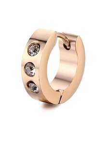 新款朋克风男士夹式耳环，简约暗黑美学无耳洞独特耳环 - 圓形耳夾 - 查看 8