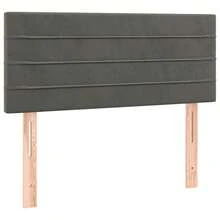 vidaXL Boxspringbett Mit Matratze, Dunkelgrau, 90x190 Cm, Samt - Grey - View 6