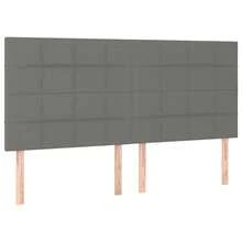 vidaXL Boxspringbett Mit Matratze, Dunkelgrau, 180x200 Cm, Stoff - Grey - View 5