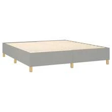 vidaXL Boxspringbett mit Matratze & LED Hellgrau 180x200 cm Stoff - Grigio - Visualizzare 5
