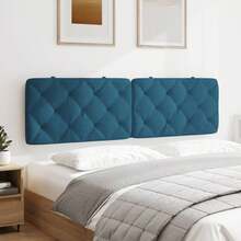 vidaXL 180 Cm Blaues Samtpolster Für Kopfteil - Blue - View 4