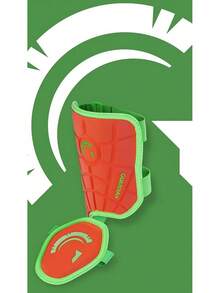 Guardian Bateadores de Béisbol Protector de piernas| Adultos y jóvenes| Bateadores para diestros y zurdos| Ajustable| Ligero Flexible - Coral neón/lima - Ver 5