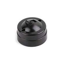 Interruptor de pared retro de un solo control, estilo antiguo, redondo, para montaje en superficie. - Negro - Ver 6