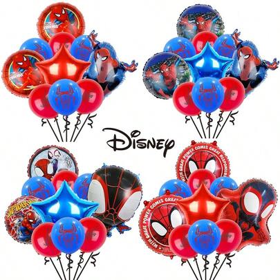 Cartoon Aluminum Foil Balloons Set Spider Theme Birthday Decorations Party Balloon Set, Back-To-School Ceremony Decorations , Wedding Supplies