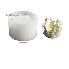 DIY Ton-Gussform Kranz Kaninchen Kerzenhalter, Cut Out Kaninchen Gips Kerzenlampe Heim Dekoration, Oster Feiertag Dekoration Silikon Form - Weiss - Übersicht 8