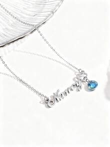 1件装姓名项链 个性化姓名吊坠 定制珠宝 送给女性 妈妈 妻子 少女 伴娘 生日礼物 圣诞礼物 - 彩色 - 查看 5