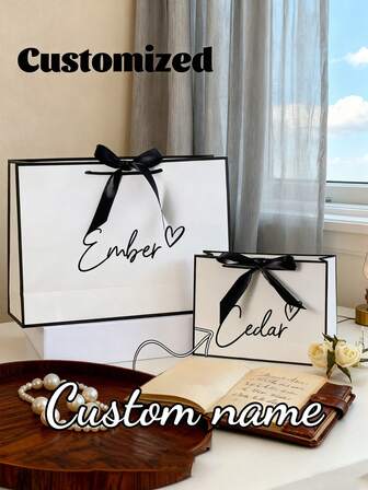 Personliga presentpåsar för brudtärnor, Anpassade bröllopspresentpåsar, Festpåsar, Välkomstpresentpåsar, Presentpåsar för brudtärnor, Eleganta presentpåsar, Examenspresentpåsar, Presentpåsar för anställda, Jul, Alla hjärtans dag, Födelsedag, Halloweenpresentpåsar