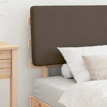 vidaXL Bettgestell Mit Gepolstertem Kopfteil In Taupe, 90 X 200 Cm - Grey - View 3