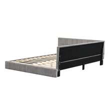 Upholstered Sofa Bed 140*200 Multifunctional Bed With Slatted Base Made Of Skin-Friendly Velvet Fabric In Grey