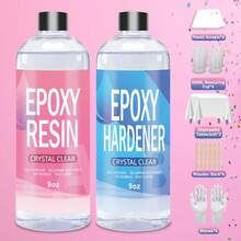 17oz Epoxy Resin Kit With Pumps, Crystal Clear And Hard Upgraded 2 Part Resin And Hardener For Casting Coating, Countertop, Table Top, Art DIY Handcraft Jewelry - Transparent - View 7