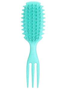 Hair brushes-EU+UK Lược uốn tóc cán 3 ngạnh, thích hợp cho tóc xoăn kiểu châu Phi khi ướt và khô, có thể massage da đầu, giảm xơ rối và gãy rụng, dễ cầm nắm và vệ sinh. - Nhiều màu - Xem 13