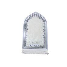 Alfombra de oración musulmana gruesa y suave, alfombra de viaje portátil, alfombra de oración antideslizante, alfombra de oración irregular para alfombras musulmanas - floral verde - Ver 4