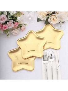 1/10/20 件创意星形餐具，适用于生日派对、蛋糕和小吃、特殊场合，如图所示 - 彩色 - 查看 5
