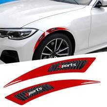 2pcs Car Wheel Eyebrow Anti-Collision Strips, Luminous Reflective Car Tire Stickers To Enhance Nighttime Visibility And Safety, Red & White Vehicle Tire Warning Stickers - 2PCS Wheel Arch Anti-collision Stickers - View 9