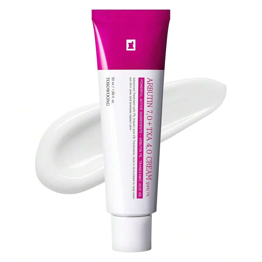 TOSOWOONG Arbutin 7% + Tranexamic Acid 4% Cream, 70,000ppm Arbutin, 40,000ppm TXA, Niacinamide, Glutathione, Dark Spots, Freckle, Blemishes, Pigmentation, Korean Skin Care, 50ml, 1.69 Fl.Oz. - 熊果素7%+氨甲環酸4%乳膏 - 查看 1