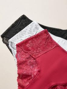 3件套女士性感蕾丝拼接时尚简约舒适丁字裤 - 彩色 - 查看 5
