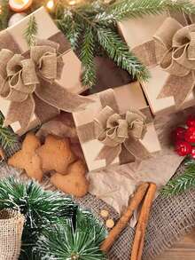 1 rotolo 4cm*4,5m Nastro artigianale in iuta, colore arancione naturale e verde oliva, nastro in iuta per artigianato fai-da-te, decorazione matrimonio, confezione regali e forniture per feste, decorazione eventi rustici | Materiale artigianale versatile | Texture durevole - Multicolore - Visualizzare 5