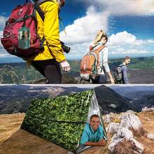 1pc Camouflage Emergency Blanket - 90% Thermal Insulation Windproof Reflective / Camping Hiking Survival Gear, Reusable Portable Rescue Kit - Multicolor - View 2