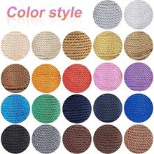 59 Ft Decorative Twist Cord, 5mm 3 - Ply Twine Silk Rope Shiny Viscose Cording Handfasting, Home Decoration, Embellish Costumes, Drawstrings, Graduation, Black - 5mm + Black - View 7