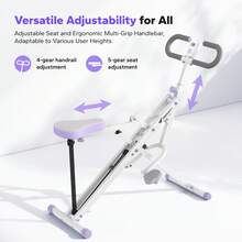 MERACH Squat Machine, 2 In 1 Squat Rowing Machine, Easy Setup & Foldable Exercise Equipment, Glute Trainer Machine, Glutes & Leg Home Workout Machine - White - View 7