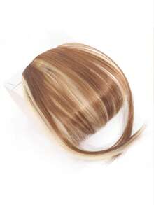 1PC Clip In Bangs Front Neat Bangs Hairpiece Synthetic Fake False Hair Piece Bangs Hairpiece Clip In Hair Extensions For Women Girls Black Brown Gold Gray Heat Resistant Suitable For Daily Wear Cosplay Music Festivals Parties