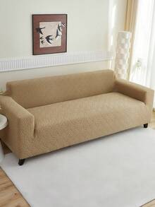 1件装提花沙发套，客厅短绒沙发套，弹性加厚防滑沙发套，适用于客厅、卧室、户外沙发，保护沙发免受宠物污渍侵害，四季通用，适用于L型单人沙发、躺椅以及1/2/3/4人沙发，可拆卸机洗。 - 駝色 - 查看 7