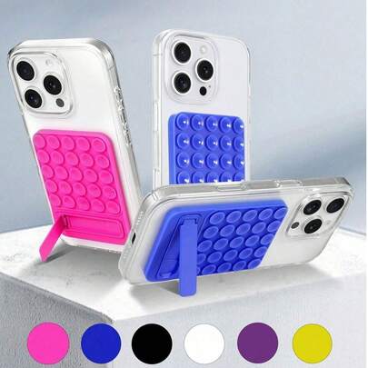 Giá đỡ điện thoại di động có đế hút silicon tự dính chắc chắn và ổn định, điện thoại di động cầm tay, giá đỡ điện thoại có đế hút silicon chống trượt, giá đỡ điện thoại nhiều màu bằng silicon để chụp ảnh tự sướng và quay video, vật dụng cần thiết khi đi du lịch