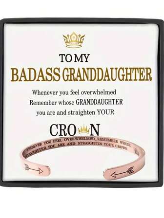 励志不锈钢手镯，女士款，生日礼物，毕业礼物，圣诞礼物