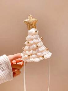 1 Piece Beige Star Birthday Party Headband Girls Hair Accessories Girls Hairband Sweet Princess Chinese Valentine's Day Dress Up Headband Cute Headband Festive Atmosphere Headband - Christmas - View 2