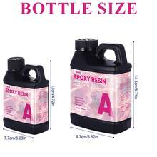 QIAO 500ml/1000ml 1:1 Clear Epoxy Resin Kit, Fast Curing, Heat Resistant Casting & Coating Resin, Suitable For Arts & Crafts DIY, Jewelry, Wooden Tabletops, Etc. - Black - View 4