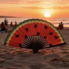 1把西瓜折叠扇，小型手持扇，适合跳舞、聚会、角色扮演、送礼 - 多色小西瓜扇 - 查看 1