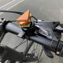 1个汉堡、薯条、爆米花、三明治造型自行车铃铛，超响亮，适用于山地车、滑板，自行车装饰，自行车配件 - 彩色 - 查看 9