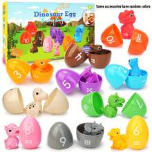 10个恐龙蛋孵化玩具 - 适合18个月以上/3岁以上儿童，增强精细动作技能，是完美的复活节篮子填充物，也是节日/生日/圣诞节/儿童节/新年礼物。 - 彩色 - 查看 11