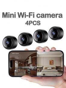 Caméra de sécurité sans fil WiFi pour la maison, caméra corporelle, caméra nounou, caméra intelligente pour maison intérieure et extérieure, caméra pour animaux de compagnie, chien et bébé, caméra portable 480P pour la maison, mini caméra de chambre avec vision nocturne, caméra de porte sans besoin de WiFi, 400 mAh. - Multicolore - Voir 1