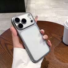 Easypie Selection 1 PC Transparent Frosted Lens Film Full Coverage Back Cover, Waterproof, Drop-Proof, And Scratch-Proof. Compatible With IPhone 17/17 Air/17 Pro/17 Pro/16/16 Pro Max/16 Pro/16 Plus/15/15 Pro Max/15 Pro/15 Plus/14/14 Pro/14 Plus/14 Pro Max/13/13 Pro/13 Pro Max/12/12 Pro/12 Pro Max/11/11 Pro/11 Pro Max/X/XS/XR/XS Max/7/8/SE2/7p/8p. - Silver - View 5