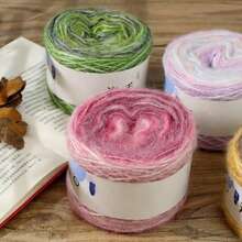 4 Pieces Of Milk Cotton Color Gradient Dyed Silk, Woolen Scarf Handmade Woven Yarn DIY Wool 4-Strand Milk Cotton, Various Beginner Crochet Kit Wool Wholesale, Knitted Hat Bag Gloves Doll Meal Mat Coaster - 綠色 - 查看 4