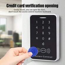 Control de Acceso Puerta 125 kHz Lector de Tarjetas RFID Máquina de Teclado Acceso por contraseña con 10 Piezas de llaveros RFID Kit de de Control de Acceso para HogarAccess Control Kits - Tipo de Enchufe A Japonés (100V) - Ver 2