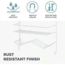 Zenna Home Zenna HomeOver Shower - 2 estantes, Color , 2 estantes, Color(2 Shelves Blanco) - Multicolor - Ver 6