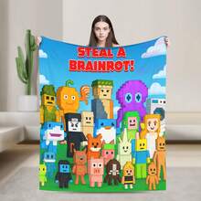2025 Christmas,Soft And Warm Throw Blanket Soniced Game Blanket Fleece Winter Breathable Super Soft Throw Blanket For Bedding Couch Bedspreads Blanket For Bed,Blankets And Throws,Couch Bedspreads,Versatile For Sofa, Bed, Office, Camping,Perfect Gift For Halloween And Parties, Warm And Cozy All Season, Cute Blanket - 多色6 - 查看 1