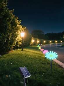 Dây đèn LED năng lượng mặt trời hình hoa cúc 40/20/10 bóng, đèn sân vườn, đèn ngoài trời năng lượng mặt trời, hình hoa cúc, chống thấm nước, thích hợp cho sân vườn, đám cưới, bãi cỏ và các dịp trang trí lễ hội khác (Dễ dàng lắp đặt) - Nhiều màu - Xem 11