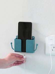 Wall-Mounted Mobile Phone Charging Rack, Adhesive Upper Layer Phone Charging Stand - Multicolor - View 9