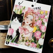 Etori Life Cityscape Floral Series - American Artistic Girl Matching Scenery DIY Collage Supplies, Notebook, Phone Stickers, Sticker Book, Room Decor, Posters, Crafts, Children Toy Stickers - Multicolor - View 7