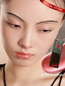 GIRLCULT Unreal 高光泽变色龙液体唇膏，油基闪亮亮片唇彩，闪耀金属光泽，浓郁珠光妆效，持久显色，全息无滑石粉，3.5毫升/0.12液盎司，礼盒装 - J70 Pink Fox - 查看 1