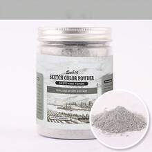 1P 超细木炭粉，速干型木炭粉，美术学生素描用碳粉，多种颜色可选，多种颜色可相互混合并自然过渡，水溶性石墨木炭粉盒装，轻便多功能美术用品，素描粉笔可实现平滑的阴影和高光效果。 - 彩色 - 查看 8