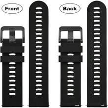 Smart Watch Strap - Black (Black Buckle) - View 6