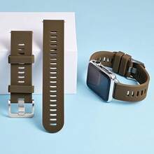 Smart Watch Strap - Brown (Silver Buckle) - View 8