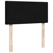 vidaXL Boxspringbett Mit Matratze Schwarz 80x200 Cm Stoff - Schwarz - Übersicht 7