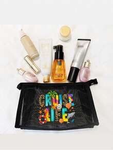 Túi lưới in chữ họa tiết Cruise Life, túi đi biển, túi đựng đồ, túi đựng mỹ phẩm, túi xách dung tích lớn, quà tặng cho bé gái, quà tặng Ngày của Mẹ, túi đựng đồ gấp gọn, thích hợp để đựng mỹ phẩm cá nhân khi đi du lịch, túi trang điểm du lịch, quà sinh nhật, dụng cụ trang điểm du lịch, quà tặng giáo viên, quà tặng cặp đôi, quà sinh nhật, đồ dùng cần thiết khi đi du lịch, đồ dùng cần thiết khi ở ký túc xá, đáp ứng nhu cầu đi lại hàng ngày, túi đồ dùng cần thiết cho mùa hè đi biển. - Nhiều màu - Xem 12